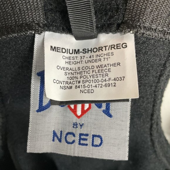 Overalls New Polar Tech Fleece NCED Fleece Overalls Black Med/Short reg Classic - Picture 5 of 10